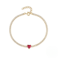 925 Sterling Silver New Tennis Bracelet With Cz And Love Design Trendy And Versatile For Women