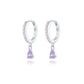 Brass Luxury High-end Crystal-embellished Colored Teardrop Ear Cuffs