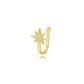 925 Sterling Silver Cross-border Europe And America Zircon U-shaped Ear Cuffs For Women