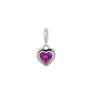 925 Sterling Silver Women's Zodiac Birthstone Heart Necklace Ins Style Versatile Diy Pendant Ready Stock Wholesale
