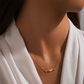 S925 Sterling Silver Heart-shaped Mama Pendant Choker Necklace With Crystal Accents