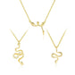 925 Sterling Silver Women's Snake Pendant Necklace French Style Chic Collarbone Chain