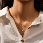S925 Sterling Silver Double Layered Stackable Classic Single Zircon Pendant Necklace