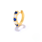 K925 Silver Gold-plated Round Zircon-studded Ear Cuffs Trendy And Luxurious Earrings
