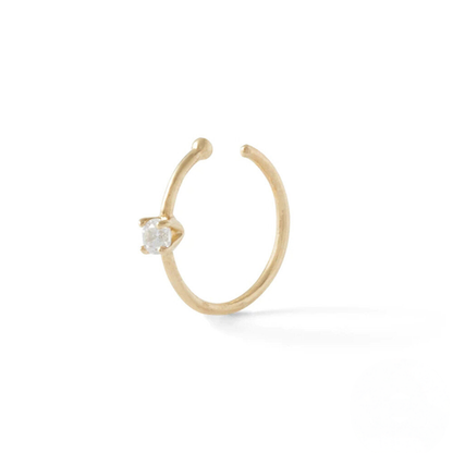 925 Sterling Silver Zircon Nose Ring Ear Bone And Cartilage Ear Cuffs For Trendy Individuals