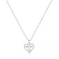 925 Sterling Silver Heart-shaped English Letter Pendant Necklace With Zircon