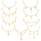 S925 Sterling Silver Long Chain Tassel Earrings With Crystal Accents