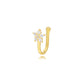 925 Sterling Silver Cross-border Europe And America Zircon U-shaped Ear Cuffs For Women