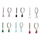 Brass Luxury High-end Crystal-embellished Colored Teardrop Ear Cuffs