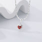 925 Sterling Silver Women's Zodiac Birthstone Heart Necklace Ins Style Versatile Diy Pendant Ready Stock Wholesale