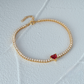 925 Sterling Silver New Tennis Bracelet With Cz And Love Design Trendy And Versatile For Women