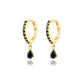 Brass Luxury High-end Crystal-embellished Colored Teardrop Ear Cuffs