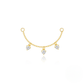 S925 Sterling Silver Long Chain Tassel Earrings With Crystal Accents