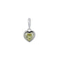 925 Sterling Silver Women's Zodiac Birthstone Heart Necklace Ins Style Versatile Diy Pendant Ready Stock Wholesale