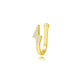 925 Sterling Silver Cross-border Europe And America Zircon U-shaped Ear Cuffs For Women
