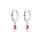 Brass Luxury High-end Crystal-embellished Colored Teardrop Ear Cuffs