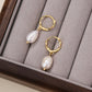 925 Sterling Silver French Baroque Pearl Earrings For Women Fashionable And Minimalist With An Elegant And High-end Feel