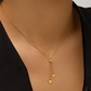 S925 Sterling Silver Adjustable Long Tassel Love Heart Pendant Necklace