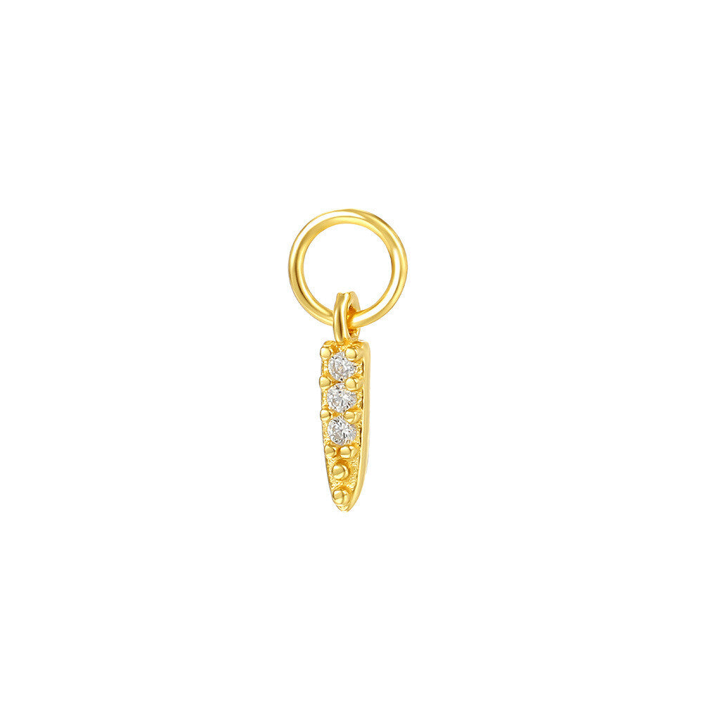 S925 Sterling Silver Color Zircon Heart Teardrop Star Pendant French Chic Necklace