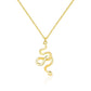 925 Sterling Silver Women's Snake Pendant Necklace French Style Chic Collarbone Chain
