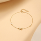 925 Sterling Silver Pearl Beaded Zircon Butterfly Bracelet Korean Fashion Minimalist Small Chain Accessory