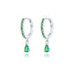Brass Luxury High-end Crystal-embellished Colored Teardrop Ear Cuffs