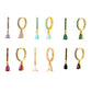Brass Luxury High-end Crystal-embellished Colored Teardrop Ear Cuffs