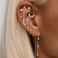 S925 Sterling Silver Long Chain Earrings With Star-shaped Zircon Accents