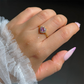 S925 Sterling Silver Unique Minimalist Design Adjustable Chain Ring With Heart Motif