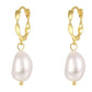 925 Sterling Silver French Baroque Pearl Earrings For Women Fashionable And Minimalist With An Elegant And High-end Feel