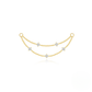 S925 Sterling Silver Long Chain Tassel Earrings With Crystal Accents
