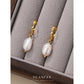 925 Sterling Silver French Baroque Pearl Earrings For Women Fashionable And Minimalist With An Elegant And High-end Feel