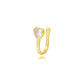 925 Sterling Silver Cross-border Europe And America Zircon U-shaped Ear Cuffs For Women