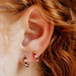 K925 Silver Gold-plated Round Zircon-studded Ear Cuffs Trendy And Luxurious Earrings