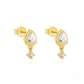 925 Sterling Silver Fashionable Petal Zircon And Pearl Earrings Korean Style Minimalist Studs