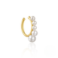 925 Sterling Silver Small And Large Pearl Hoop Ear Cuffs Korean Style Minimalist Earrings For Non-pierced Ears