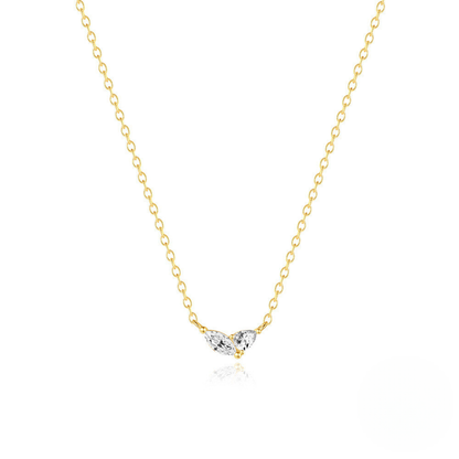 925 Sterling Silver Cat's Eye Stone Classic Teardrop Pendant Choker Necklace French Style Retro Understated Luxury