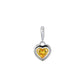 925 Sterling Silver Women's Zodiac Birthstone Heart Necklace Ins Style Versatile Diy Pendant Ready Stock Wholesale