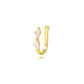 925 Sterling Silver Cross-border Europe And America Zircon U-shaped Ear Cuffs For Women
